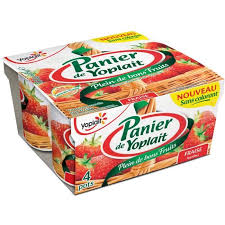 Panier Strawberry Fruits Yoghurts  4 x 125 g 